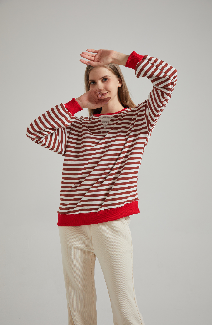 Lena | Oversized stribet sweater
