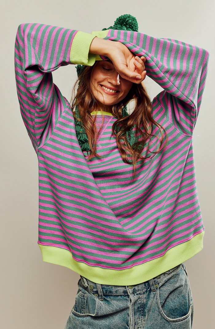 Lena | Oversized stribet sweater