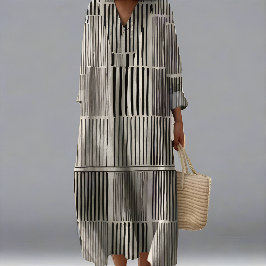 Elvira — Elegant Geometrisk Kjole