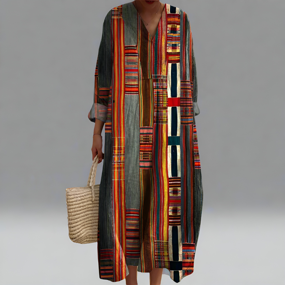 Frida — Elegant Geometrisk Kjole