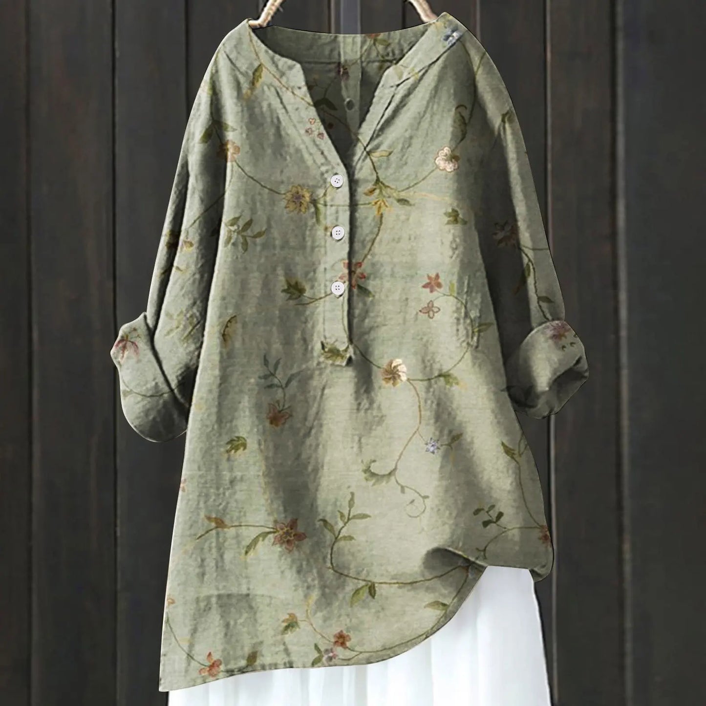 Anny | Floral Knap-Down Bluse