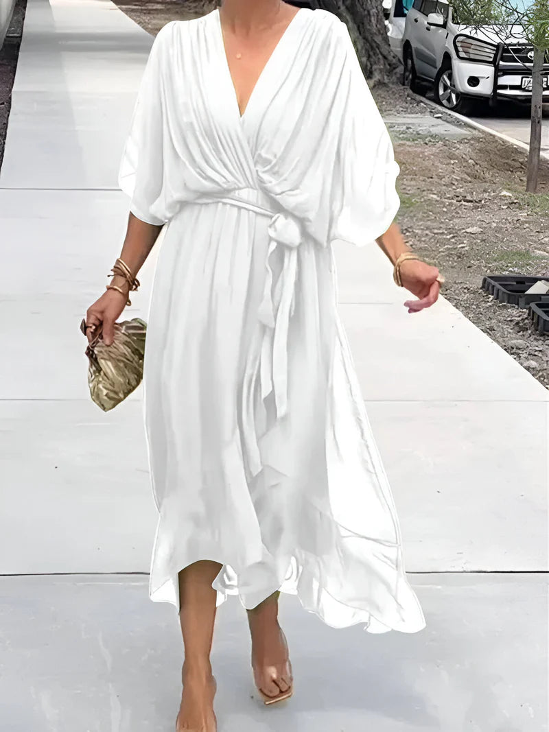 Blair | Chiffon kjole med V-hals