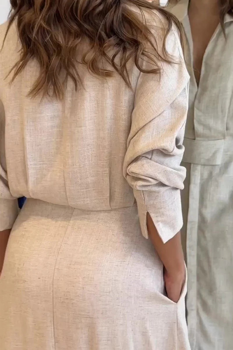 Sophia | Linned Maxi Kjole
