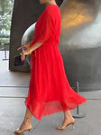 Blair | Chiffon kjole med V-hals