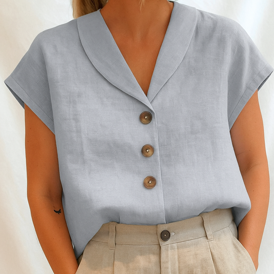 Lois | Elegant ensfarvet bluse