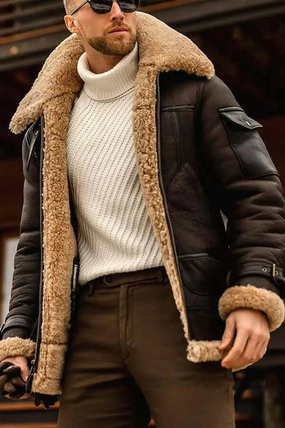 Jeppe | Læderjakke med Shearling-for