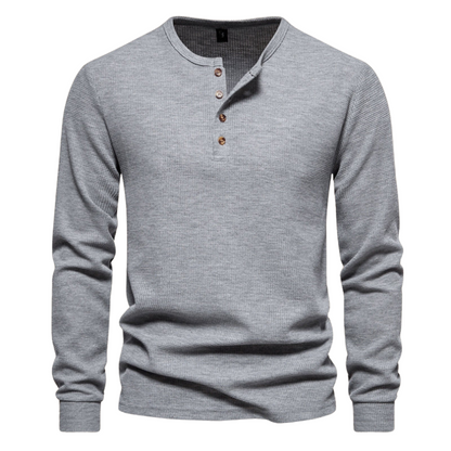 Elmer | Langærmet T-shirt med knapper