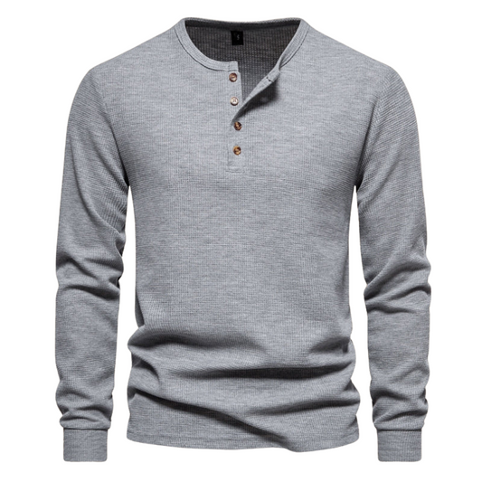 Elmer | Langærmet T-shirt med knapper