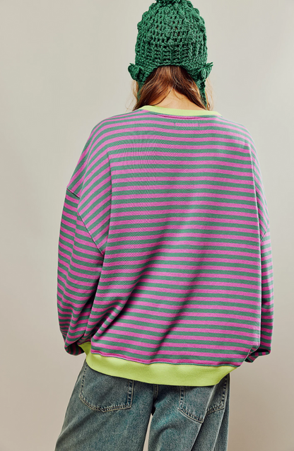 Lena | Oversized stribet sweater