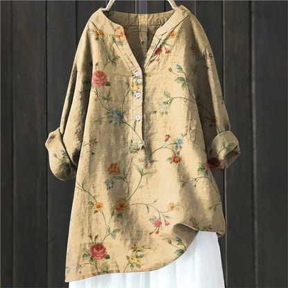 Anny | Floral Knap-Down Bluse