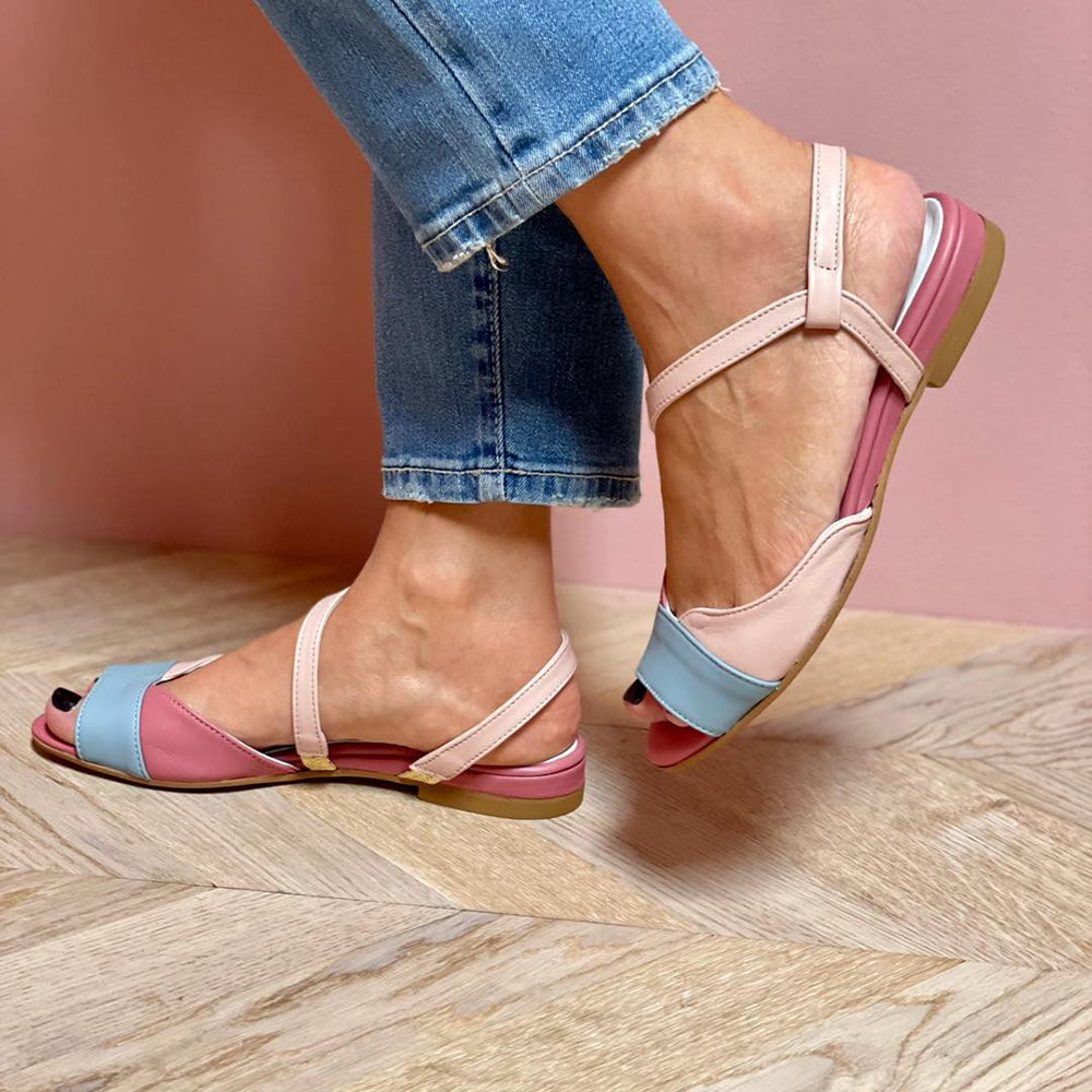 Johanna™ - Asymmetrisk lyserøde sandaler
