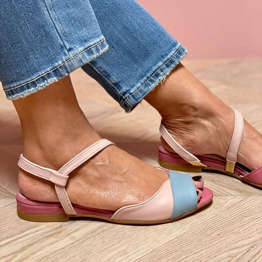 Johanna™ - Asymmetrisk lyserøde sandaler