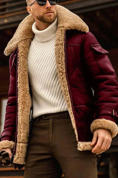 Jeppe | Læderjakke med Shearling-for