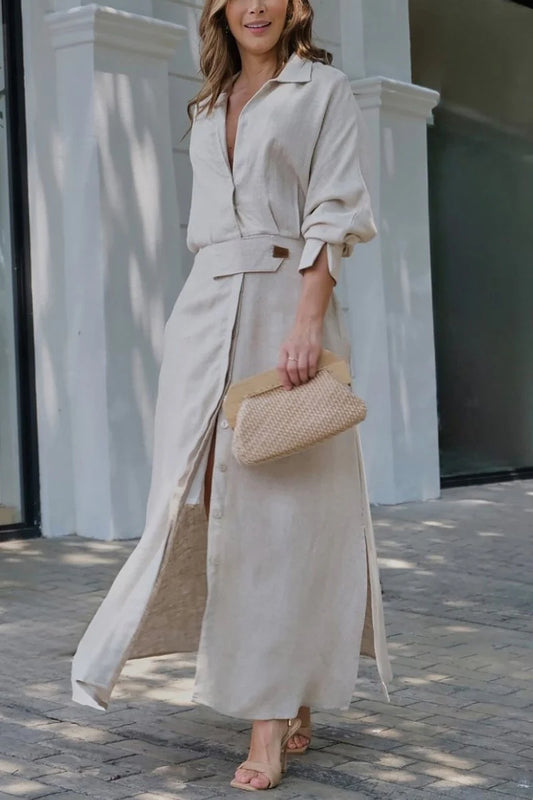 Sophia | Linned Maxi Kjole